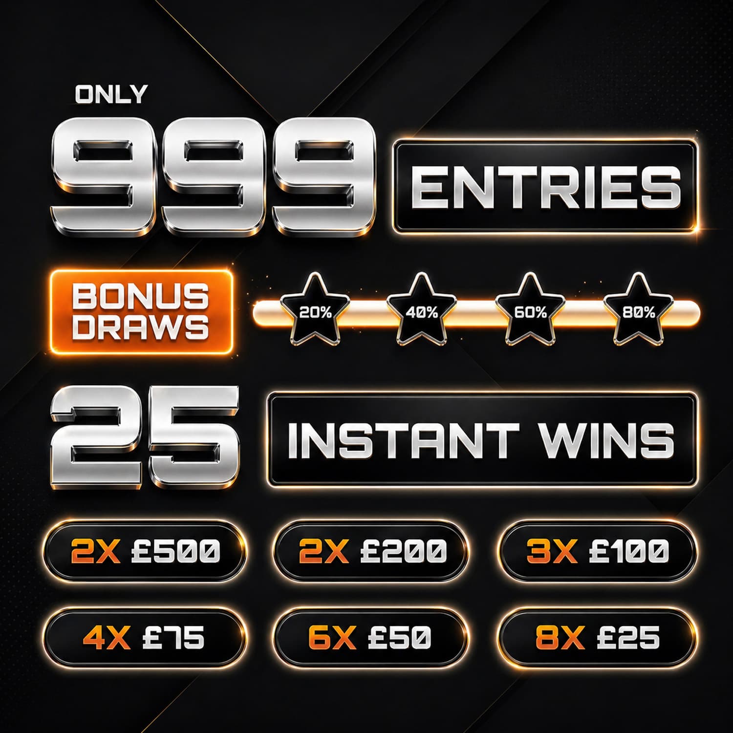 PACKS A PUNCH. LOW ODDS COMP. INSTANT WINS & BONUS DRAWS