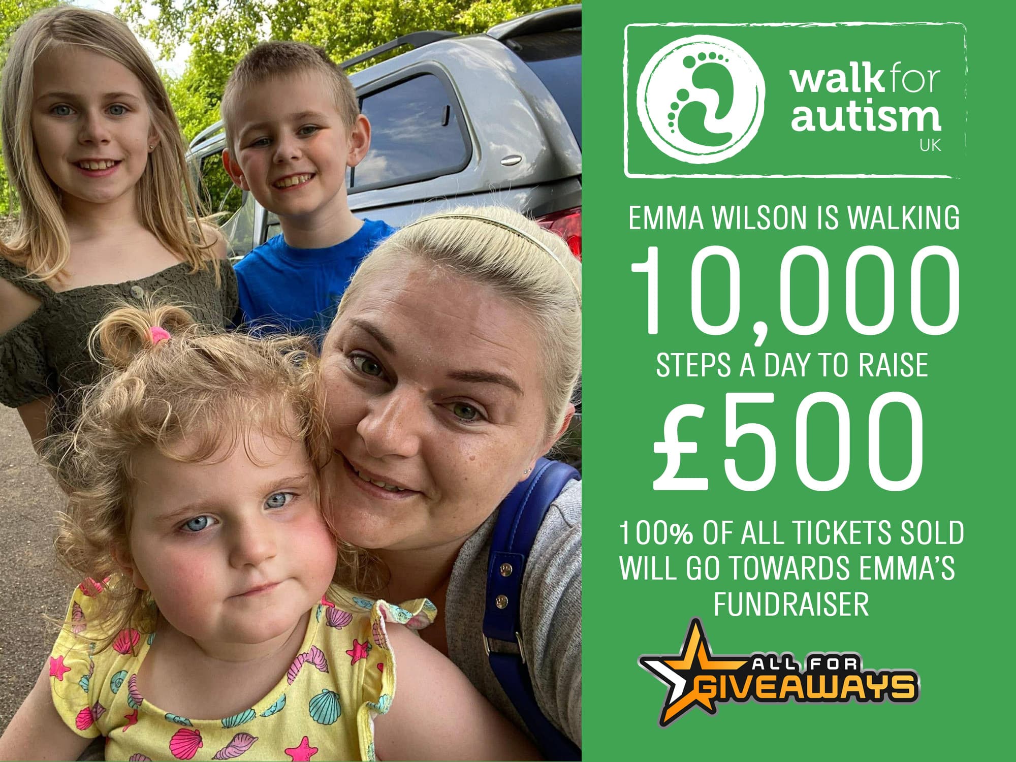 Charity Fundraiser to Support Emma Wilson's Walk For Autism