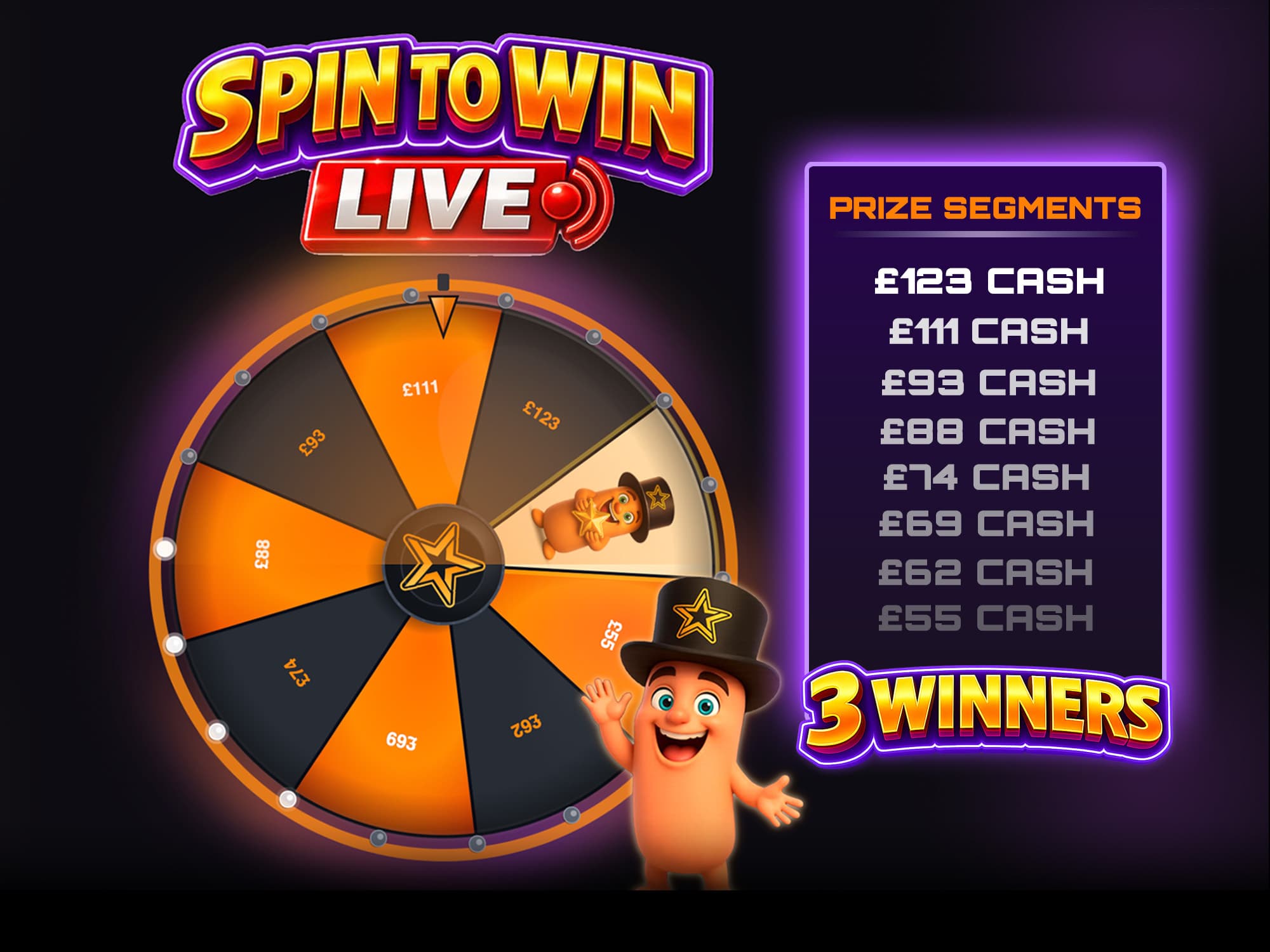 A4G Spin To Win 3 Winners