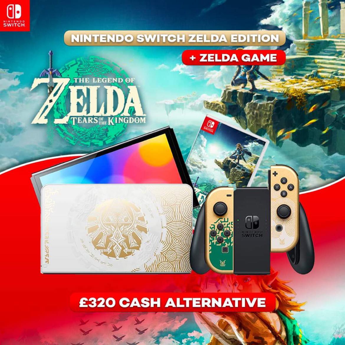 NINTENDO SWITCH ZELDA EDITION + ZELDA GAME All For Giveaways