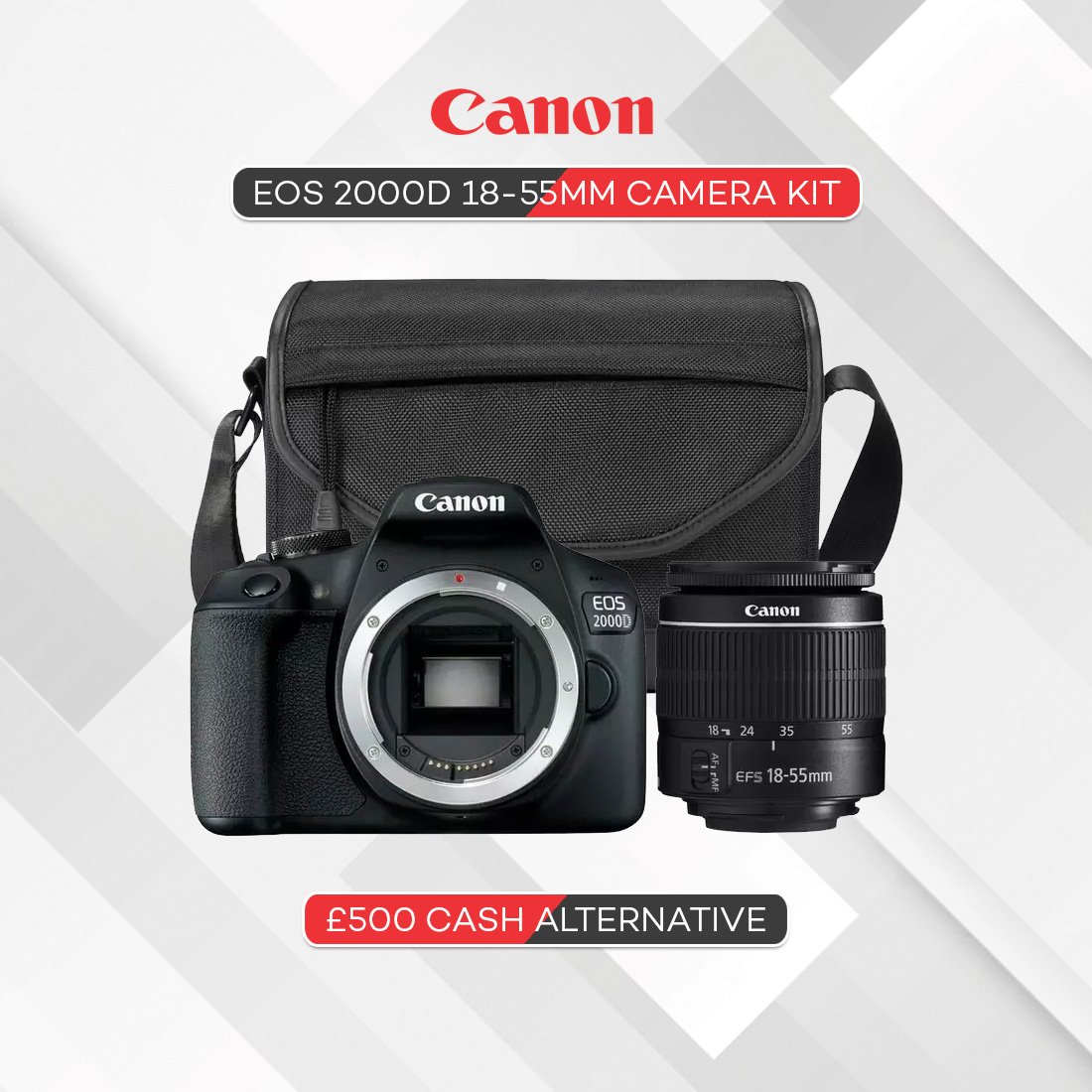 CANON EOS 2000D DSLR Camera with LENS All For Giveaways