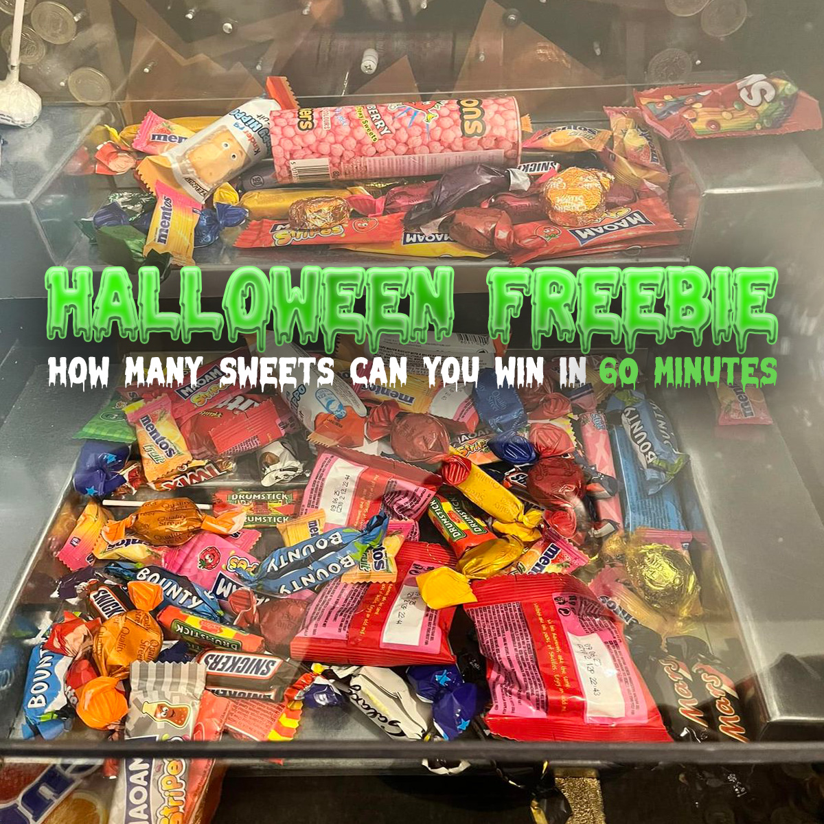 Freebie Halloween Coin Pusher Win As Many Sweets in 1 hour All For